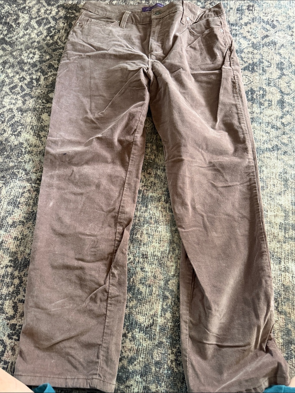 Gloria Vanderbilt Women's Cropped Corduroy Pants in Brown